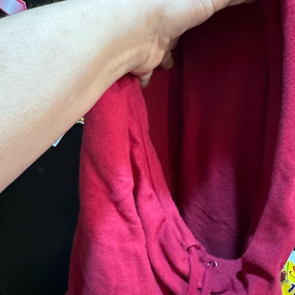Nike L 5/$15 XL 1X 2x too Hoodie cowl Red Kangaroo Pocket Sweatshirt DISTRESSED - Picture 9 of 10